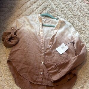 Bella Dahl Ombre Brown Blouse